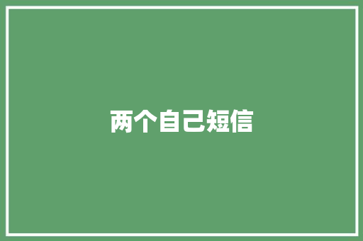两个自己短信