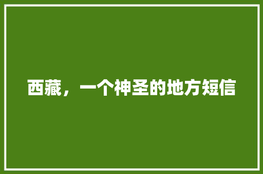 西藏，一个神圣的地方短信