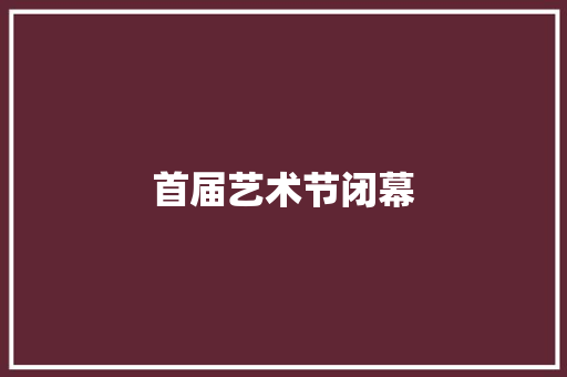 首届艺术节闭幕
