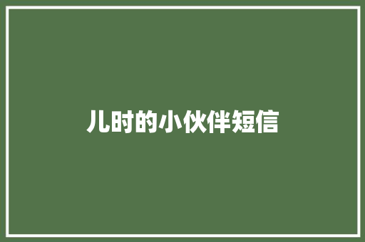 儿时的小伙伴短信