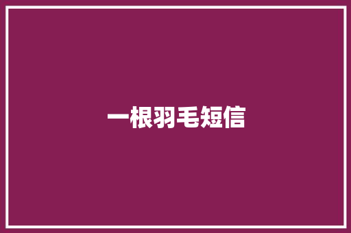 一根羽毛短信