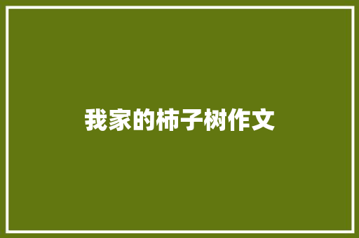 我家的柿子树作文