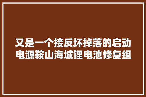 又是一个接反坏掉落的启动电源鞍山海城锂电池修复组装