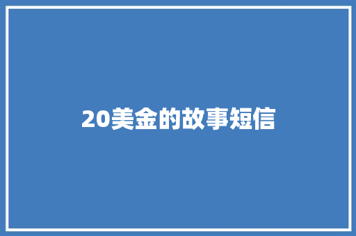 20美金的故事短信