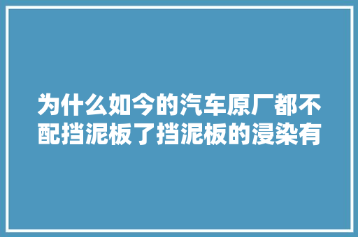 为什么如今的汽车原厂都不配挡泥板了挡泥板的浸染有多大年夜