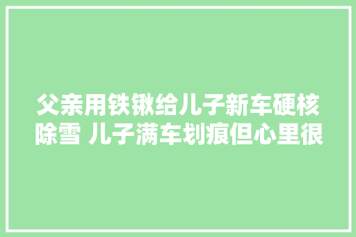 父亲用铁锹给儿子新车硬核除雪 儿子满车划痕但心里很暖