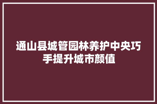 通山县城管园林养护中央巧手提升城市颜值