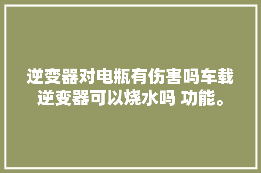 逆变器对电瓶有伤害吗车载逆变器可以烧水吗 功能。