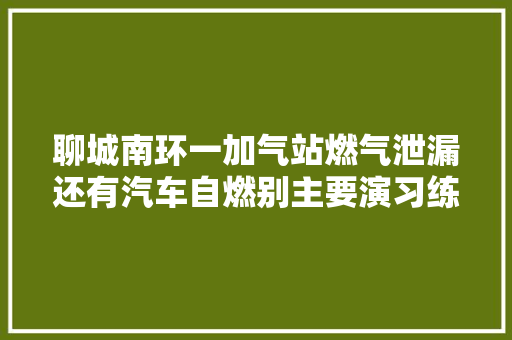 聊城南环一加气站燃气泄漏还有汽车自燃别主要演习练习