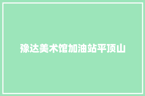豫达美术馆加油站平顶山