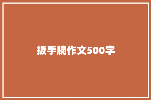 扳手腕作文500字