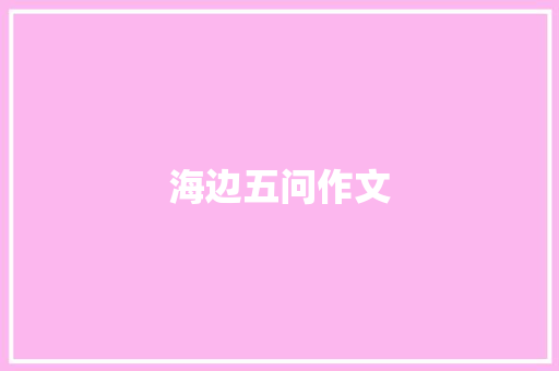 海边五问作文