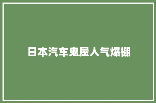 日本汽车鬼屋人气爆棚