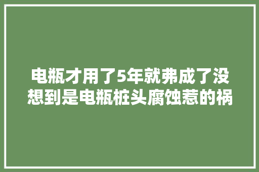 电瓶才用了5年就弗成了没想到是电瓶桩头腐蚀惹的祸 汽车知识