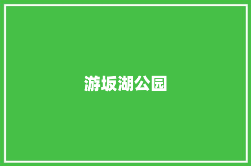 游坂湖公园