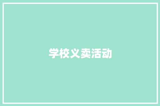 学校义卖活动