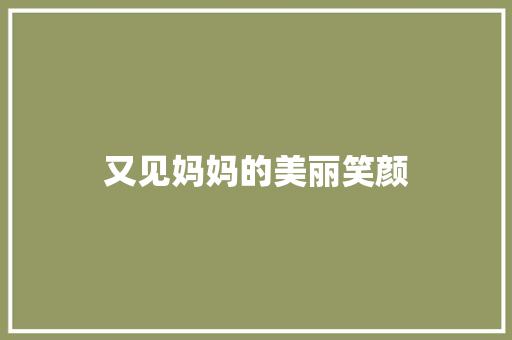 又见妈妈的美丽笑颜
