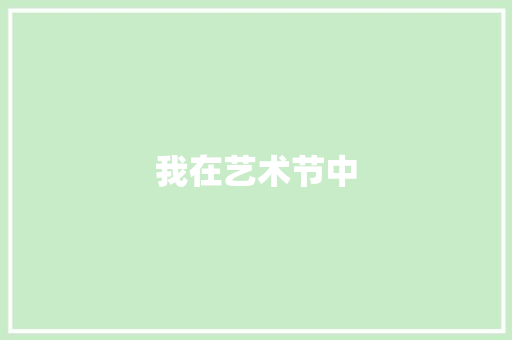 我在艺术节中
