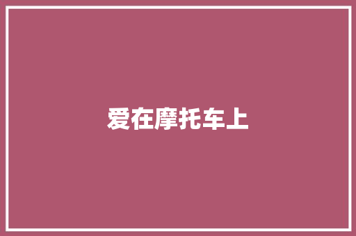 爱在摩托车上
