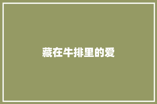 藏在牛排里的爱