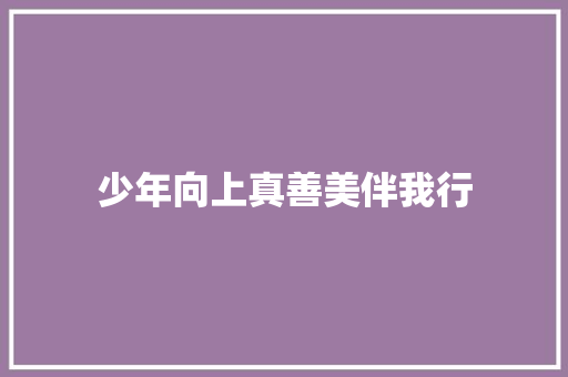 少年向上真善美伴我行