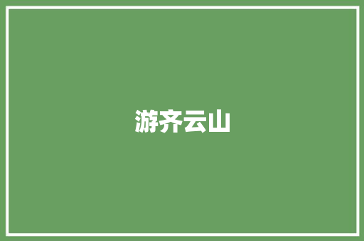 游齐云山
