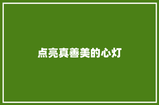 点亮真善美的心灯