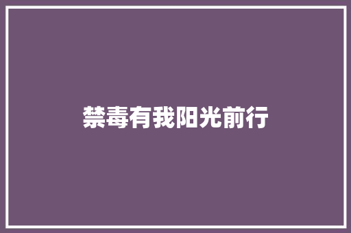 禁毒有我阳光前行
