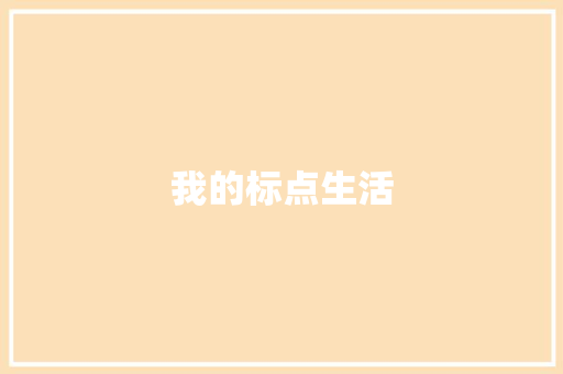 我的标点生活