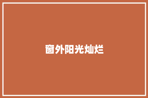 窗外阳光灿烂