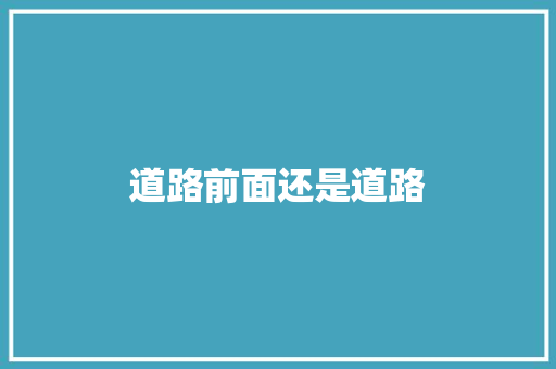 道路前面还是道路