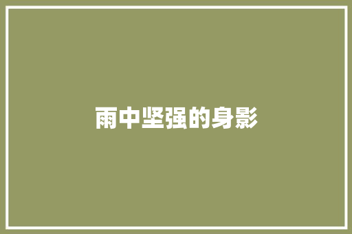 雨中坚强的身影