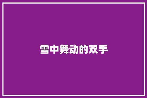 雪中舞动的双手