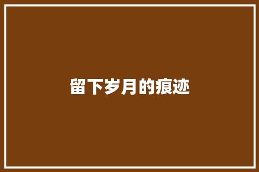 留下岁月的痕迹