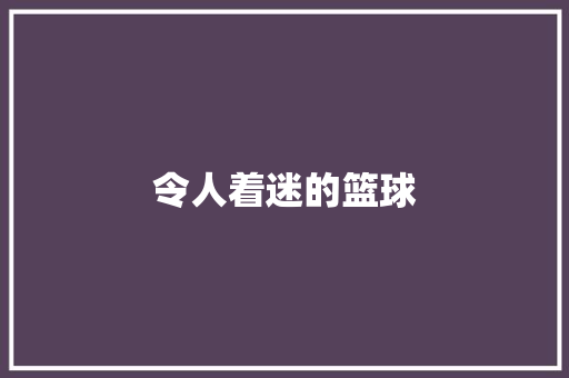 令人着迷的篮球