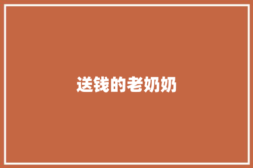 送钱的老奶奶