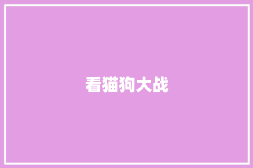 看猫狗大战