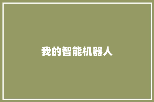 我的智能机器人