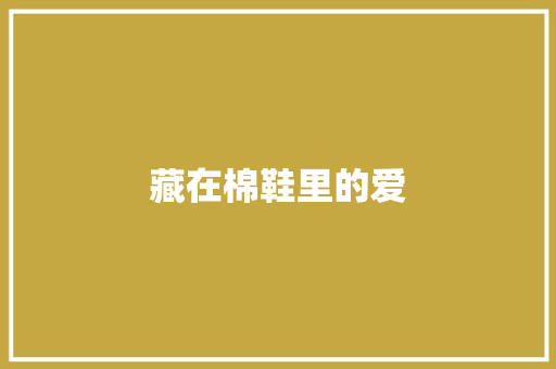 藏在棉鞋里的爱 知识百科