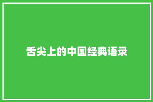 舌尖上的中国经典语录