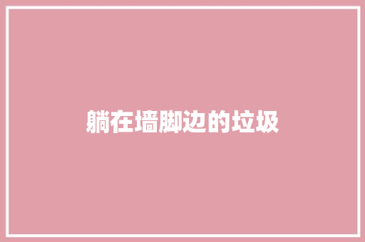 躺在墙脚边的垃圾