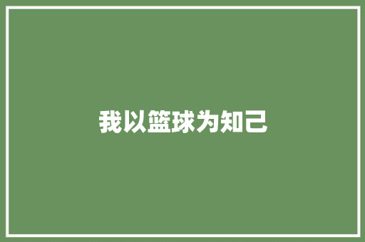 我以篮球为知己