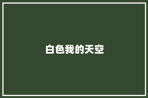 白色我的天空
