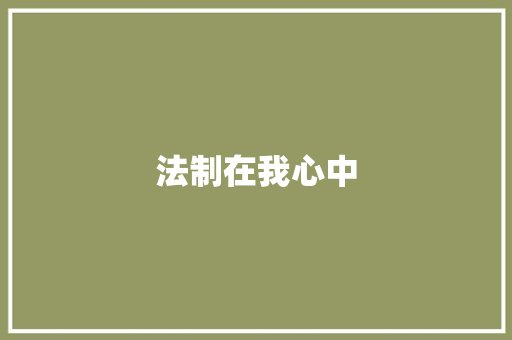 法制在我心中