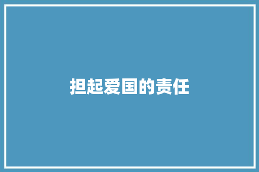 担起爱国的责任
