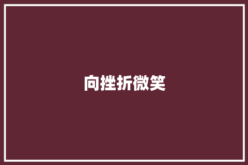 向挫折微笑