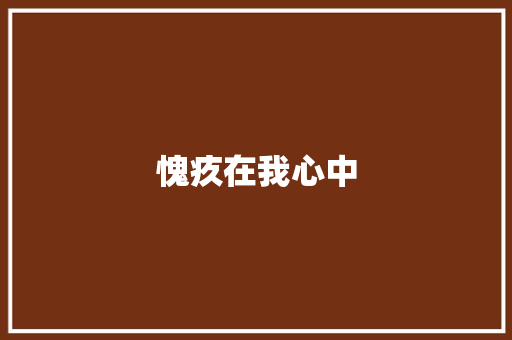 愧疚在我心中