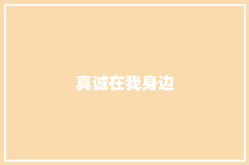 真诚在我身边