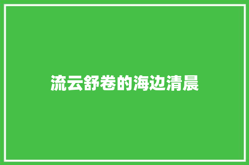 流云舒卷的海边清晨