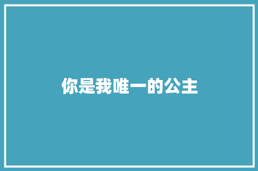 你是我唯一的公主